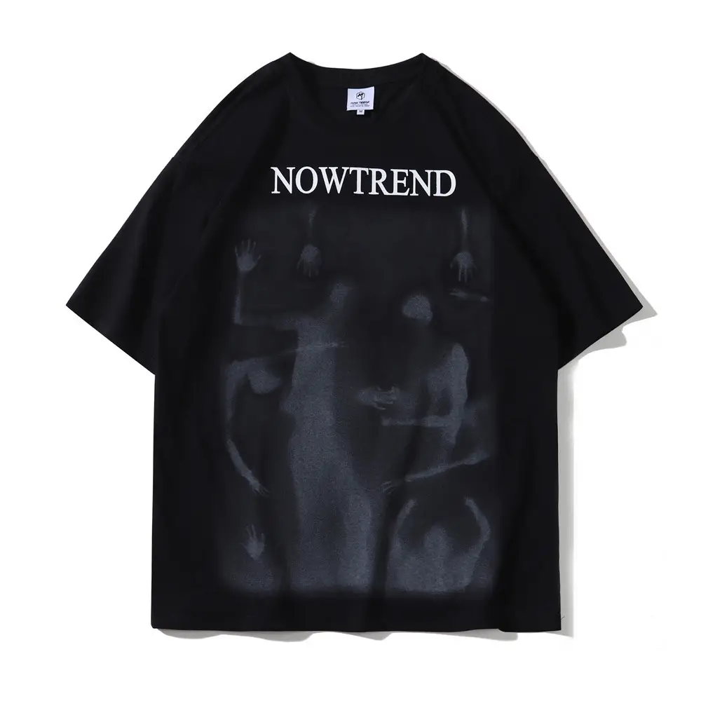 Men's Printed T-Shirt White Round Neck Half Sleeve - Image 3