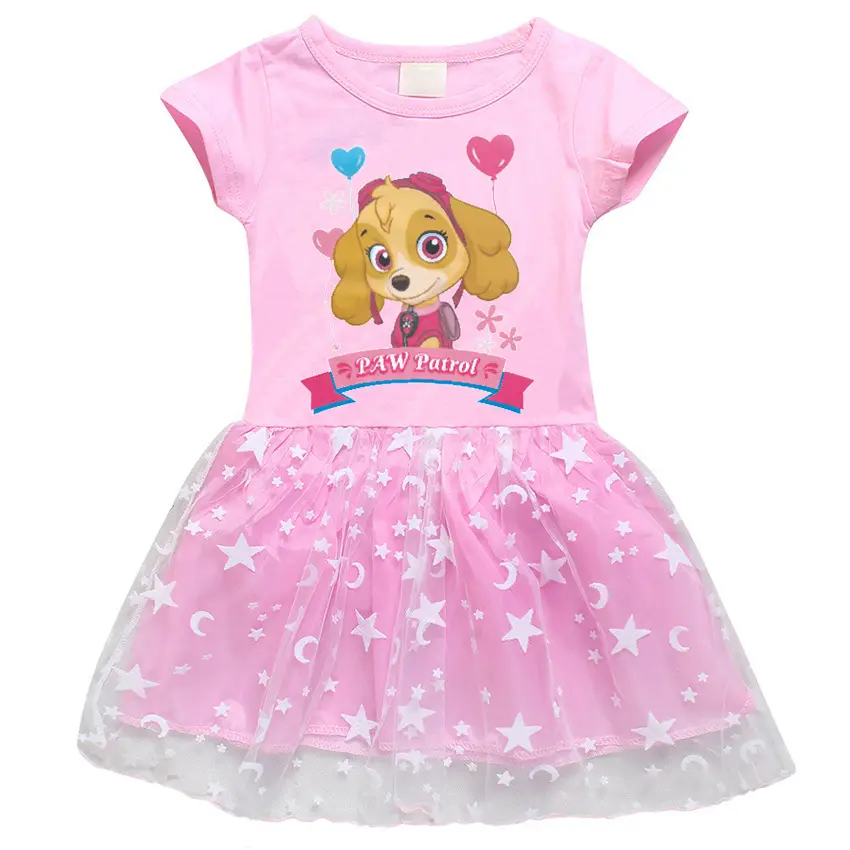 2023 Pink Cartoon Moon Moon Dress for Girls - Image 5