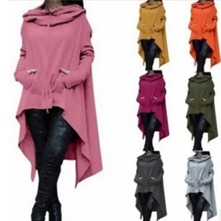 2020 Long Hooded Sweater Set Magenta Black Pants - Image 12