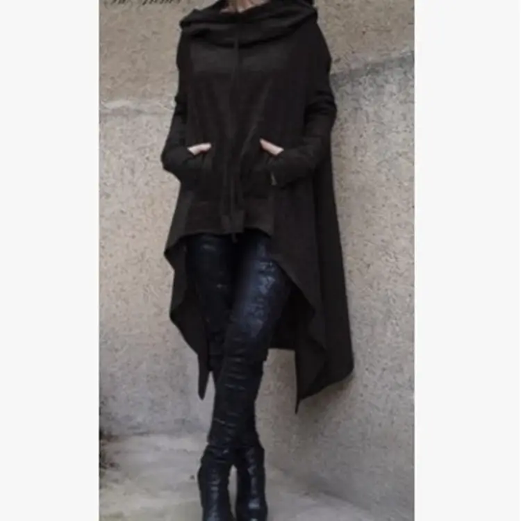 2020 Long Hooded Sweater Set Magenta Black Pants - Image 14