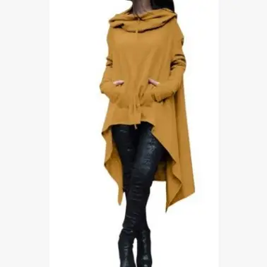 2020 Long Hooded Sweater Set Magenta Black Pants - Image 2