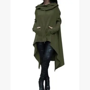 2020 Long Hooded Sweater Set Magenta Black Pants - Image 5