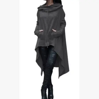 2020 Long Hooded Sweater Set Magenta Black Pants - Image 7