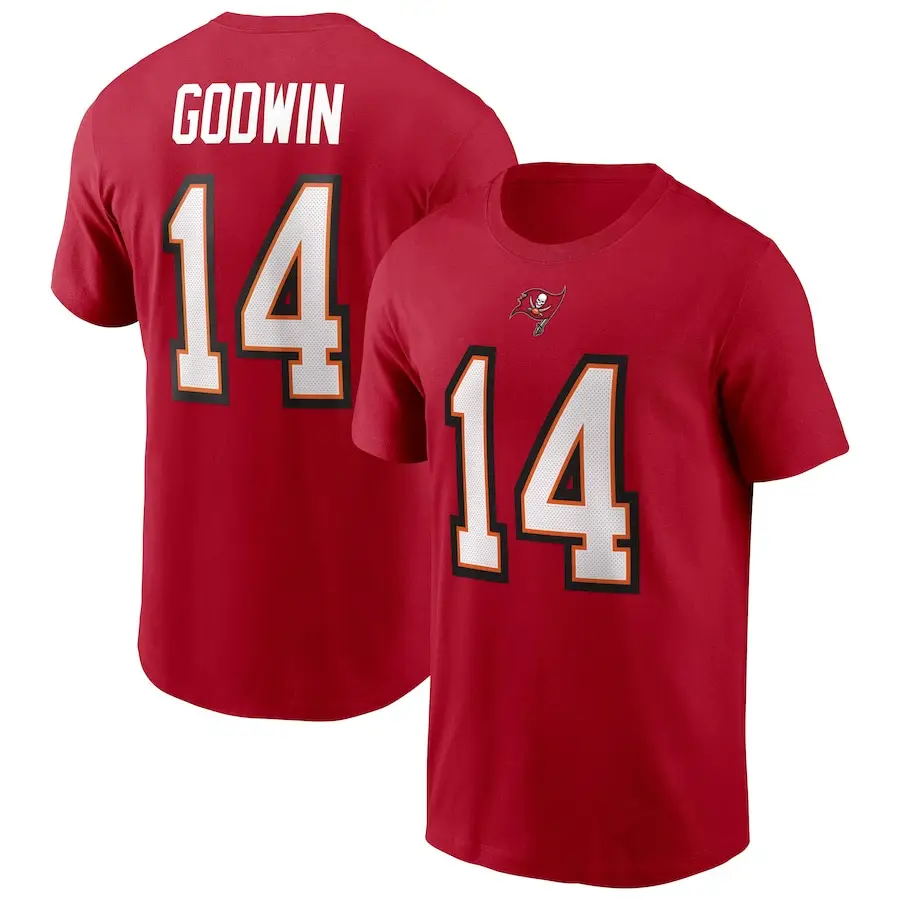 Men's Red Fournette 28 NFL Rugby T-Shirt - Image 16