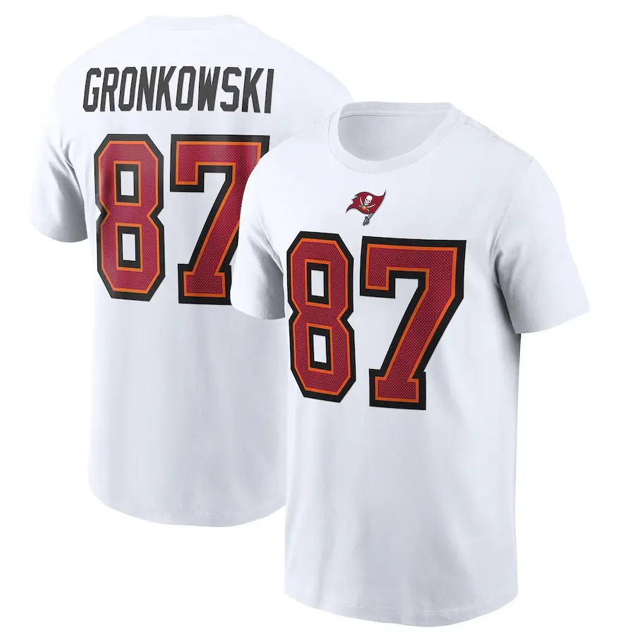 Men's Red Fournette 28 NFL Rugby T-Shirt - Image 3