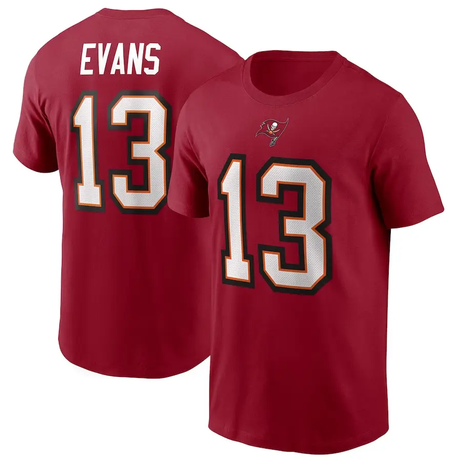 Men's Red Fournette 28 NFL Rugby T-Shirt - Image 8