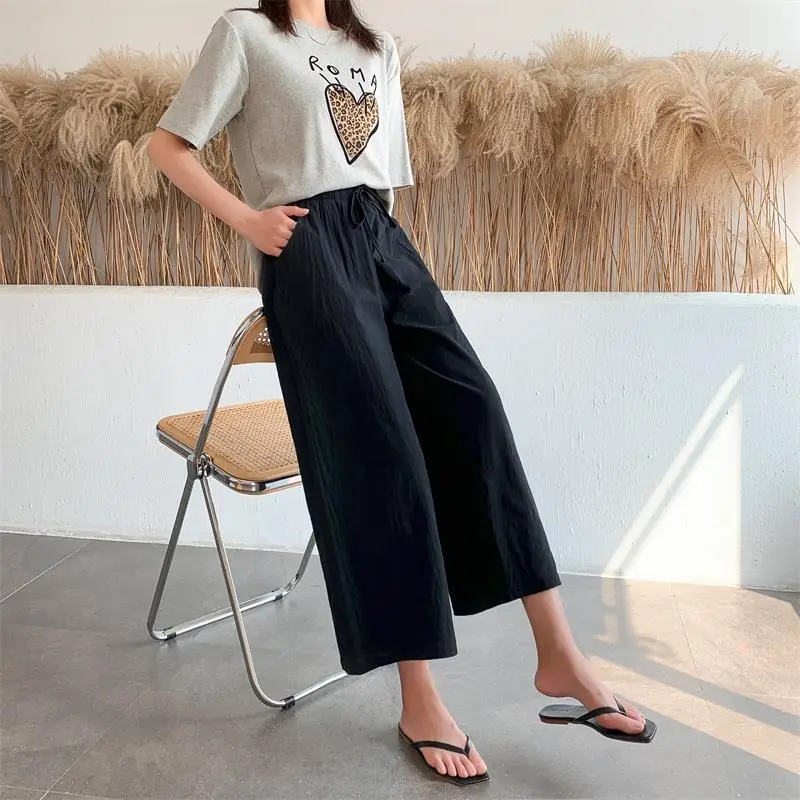 Women Wide Leg Pants Cotton Linen Summer Loose Fit 2022 - Image 17