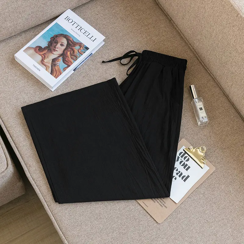 Women Wide Leg Pants Cotton Linen Summer Loose Fit 2022 - Image 8