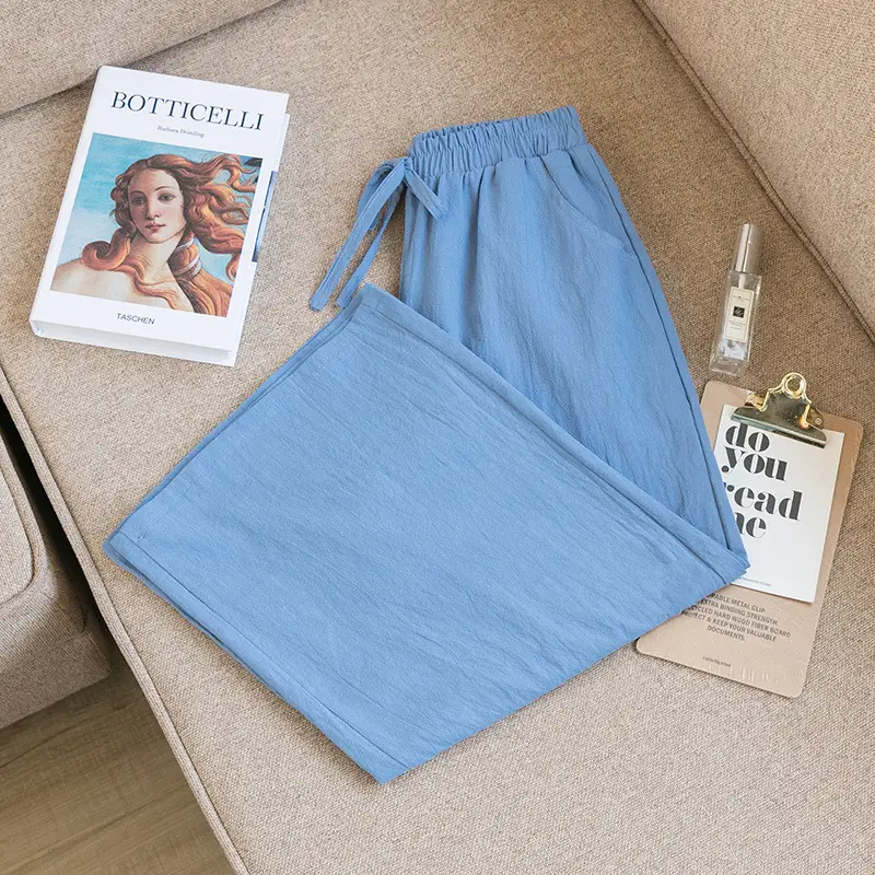 Women Wide Leg Pants Cotton Linen Summer Loose Fit 2022 - Image 9