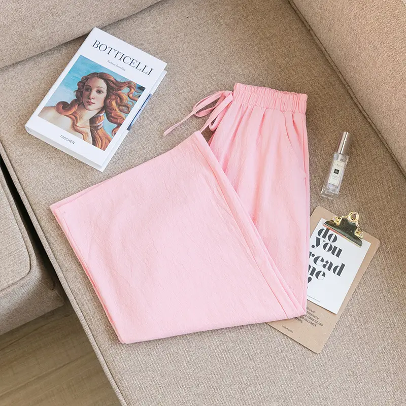 Women Wide Leg Pants Cotton Linen Summer Loose Fit 2022 - Image 10