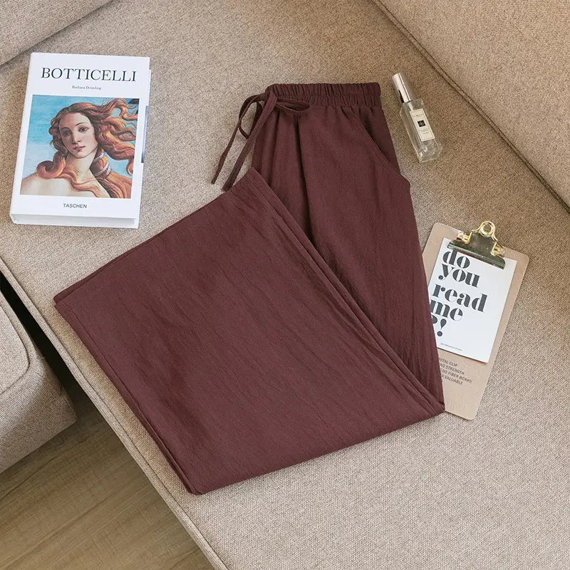 Women Wide Leg Pants Cotton Linen Summer Loose Fit 2022 - Image 11