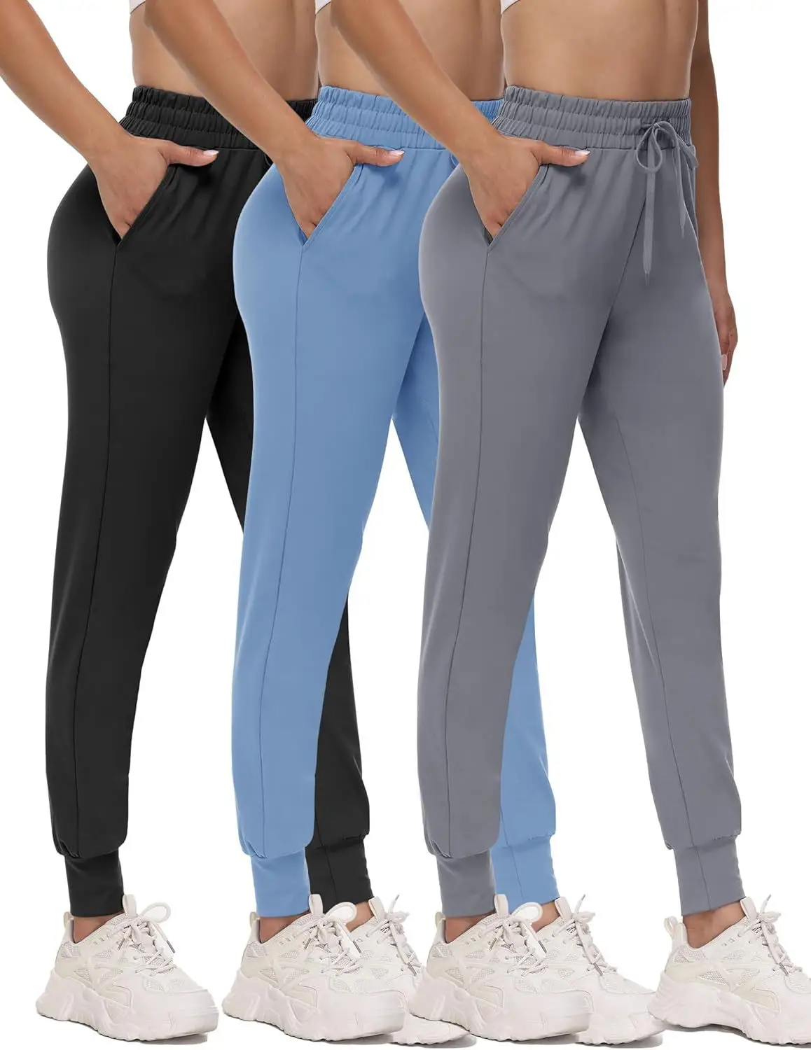 Women's Loose Spring Toe Yoga Pants Black Purple Lavender - Image 3