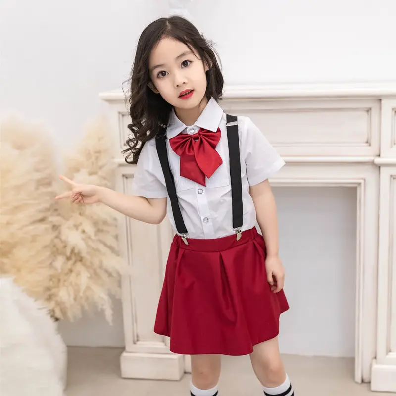 Boys Suspenders Suit School Uniform Kids 2-Piece - Image 10