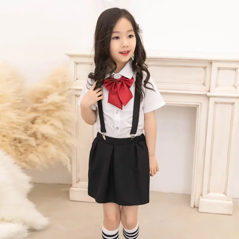 Boys Suspenders Suit School Uniform Kids 2-Piece - Image 4