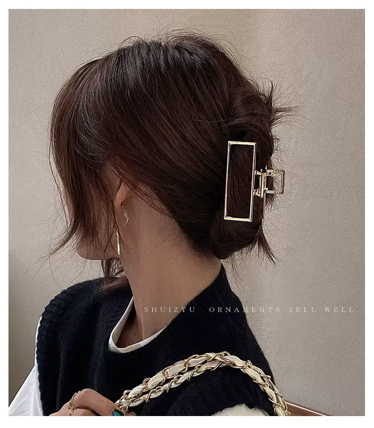 Elegant Gold Shark Clip Hair Grab for Women 11cm — feature 25
