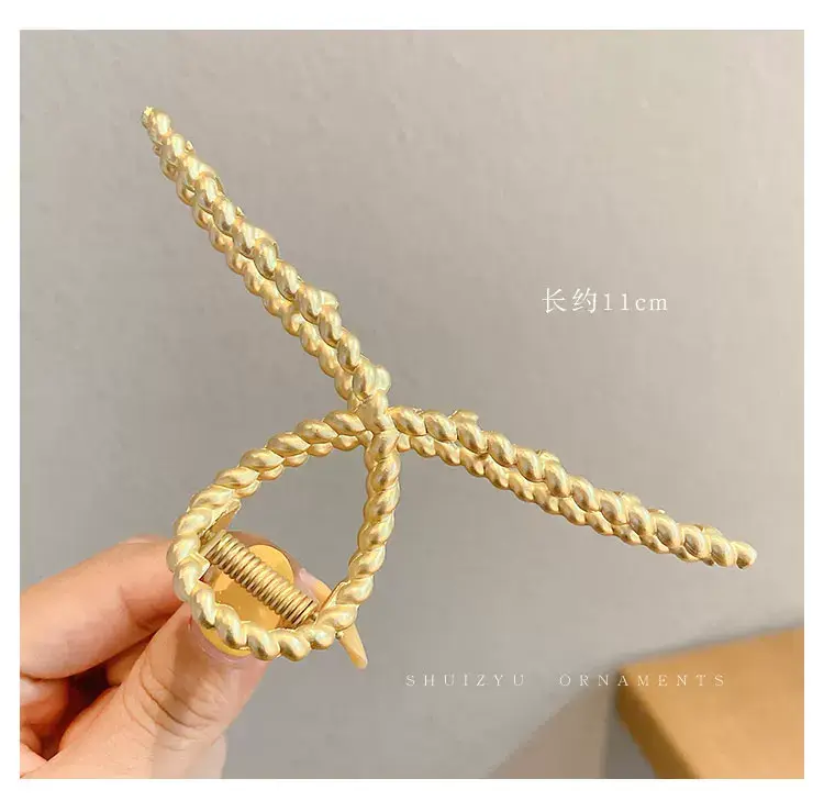 Elegant Gold Shark Clip Hair Grab for Women 11cm — feature 29