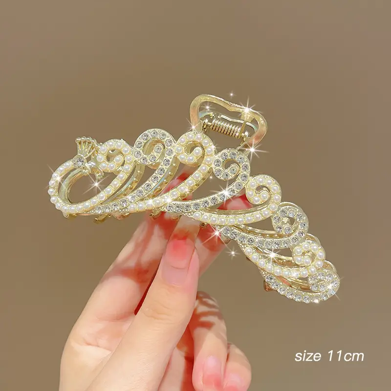 Elegant Gold Shark Clip Hair Grab for Women 11cm - Image 17
