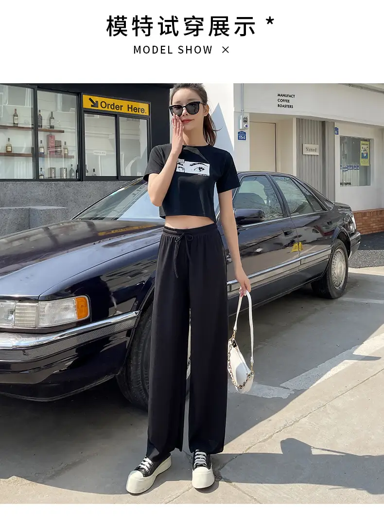 Women Ice Silk Wide Leg Pants 2025 Spring Summer — feature 16