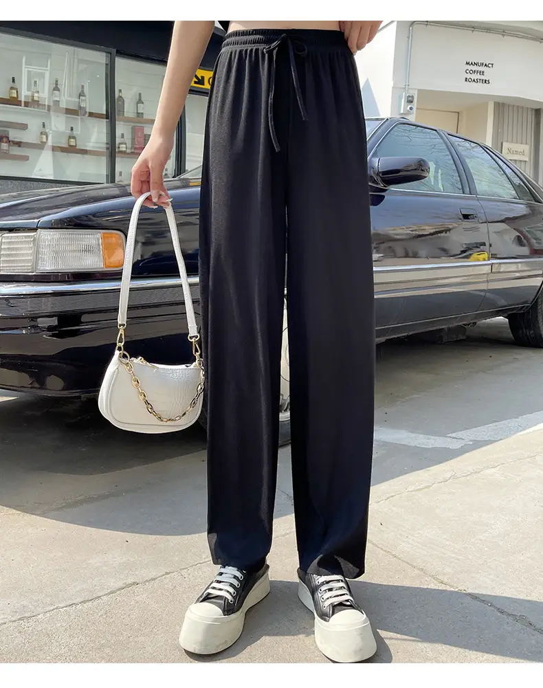 Women Ice Silk Wide Leg Pants 2025 Spring Summer — feature 17