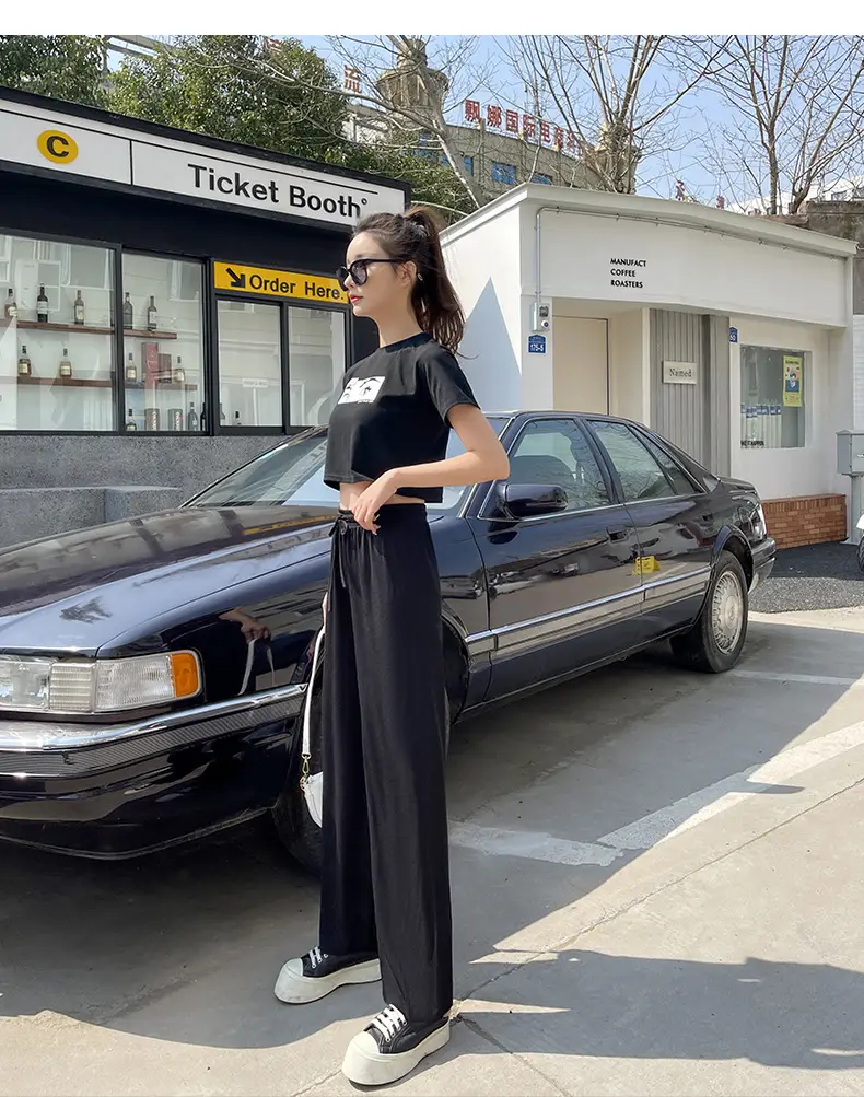 Women Ice Silk Wide Leg Pants 2025 Spring Summer — feature 24