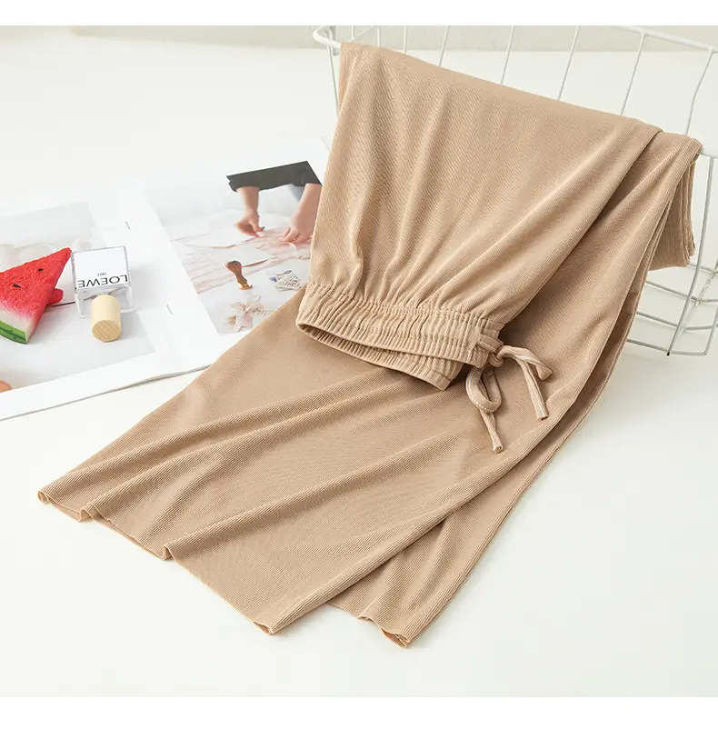 Women Ice Silk Wide Leg Pants 2025 Spring Summer — feature 3
