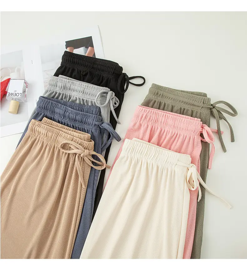 Women Ice Silk Wide Leg Pants 2025 Spring Summer — feature 4