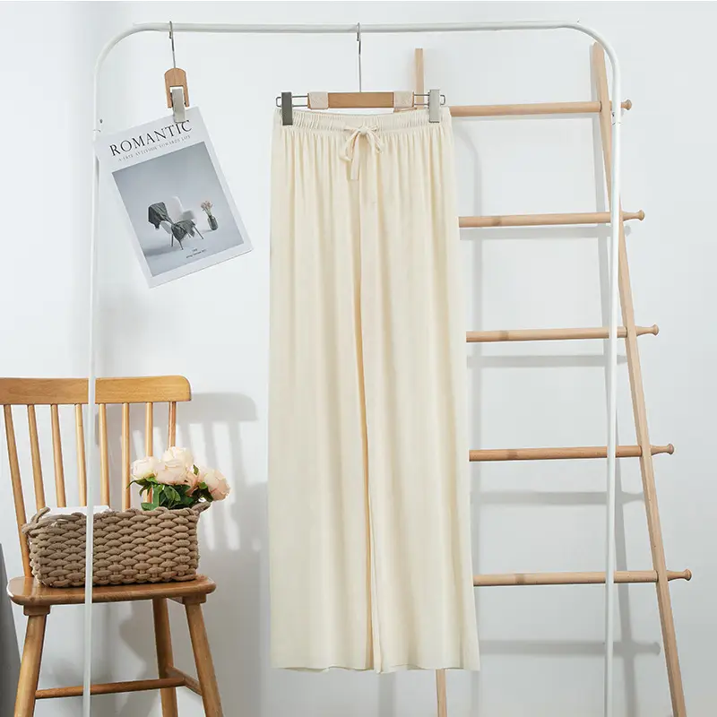 Women Ice Silk Wide Leg Pants 2025 Spring Summer - Image 3