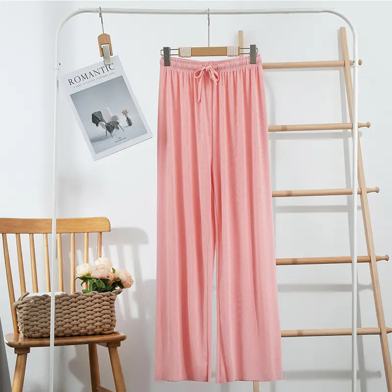 Women Ice Silk Wide Leg Pants 2025 Spring Summer - Image 7