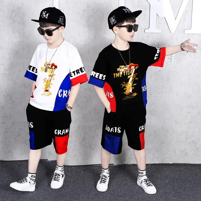 2024 Boys Kids Korean Style T-Shirt Shorts Set Medium Large - Image 4
