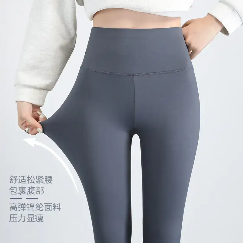 Women Slimming Elastic Pants Black High Waist Yoga Wear - Image 5