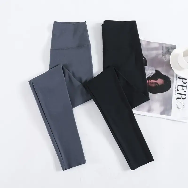 Women Slimming Elastic Pants Black High Waist Yoga Wear - Image 7