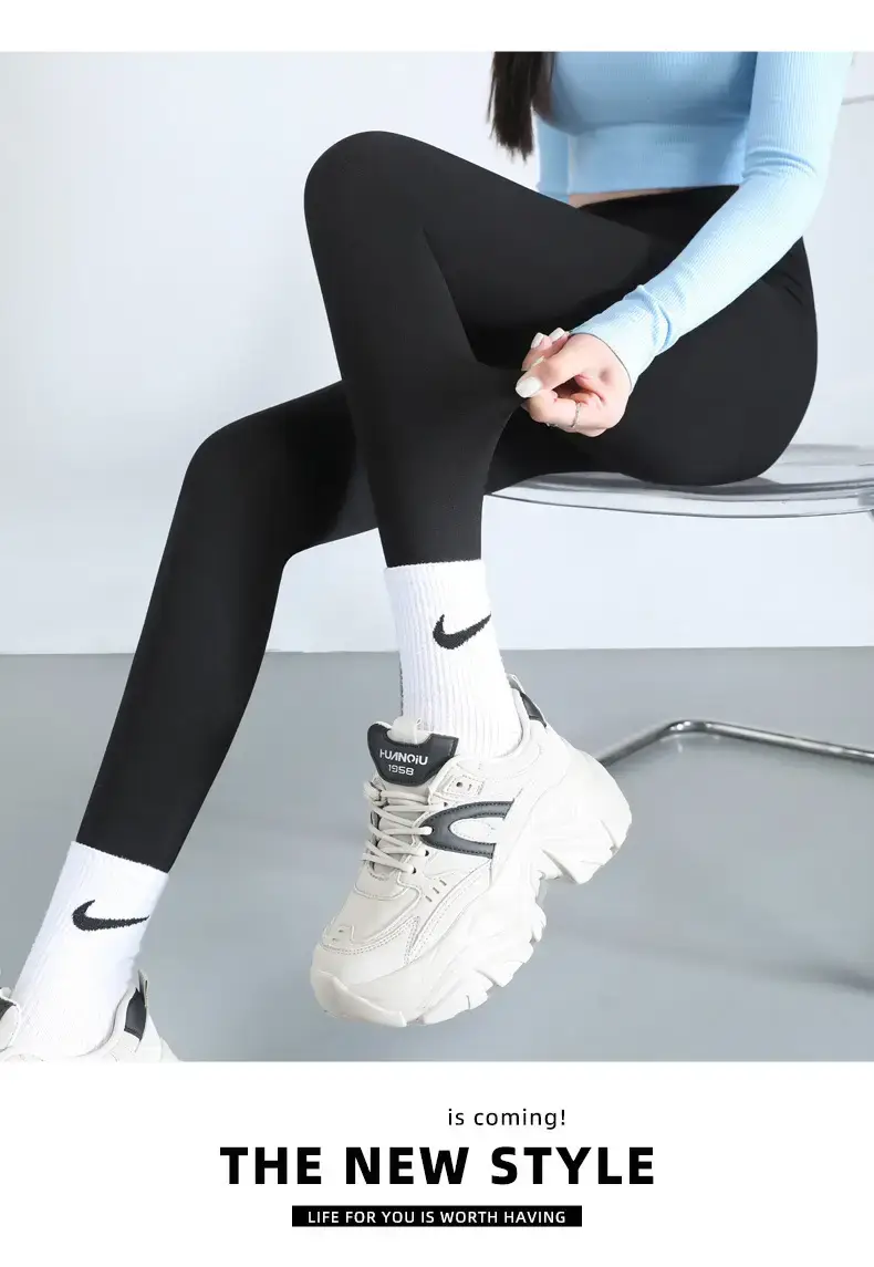 Women Slimming Elastic Pants Black High Waist Yoga Wear — feature 18