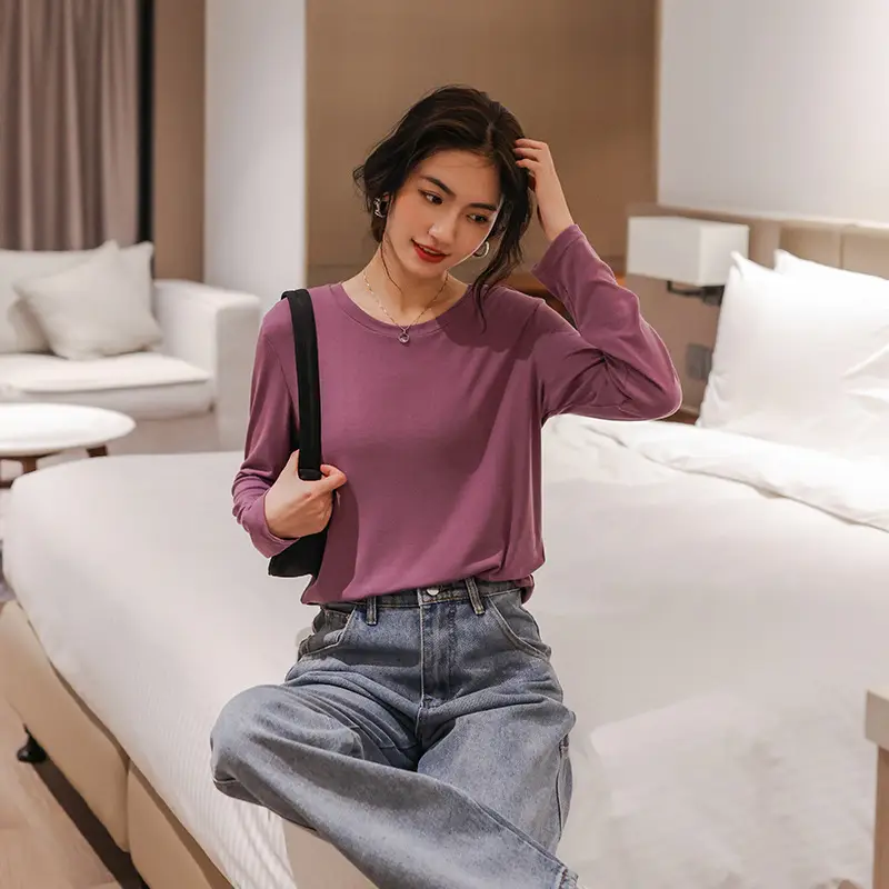 Long Sleeve T-Shirt for Women Spring Autumn Wear