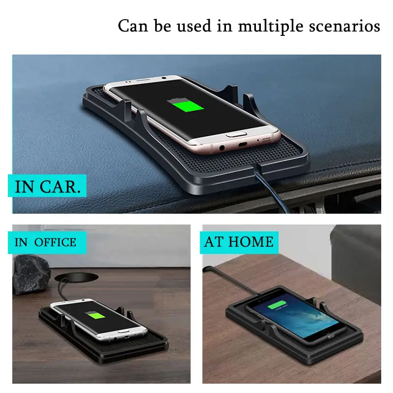 Qi 2-in-1 Wireless Charger & Phone Holder for Car - Image 5