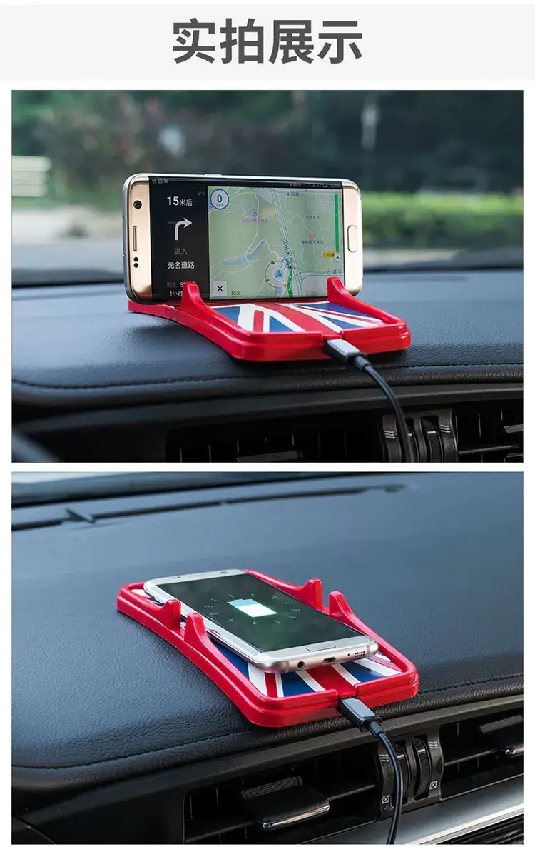Qi 2-in-1 Wireless Charger & Phone Holder for Car — feature 17