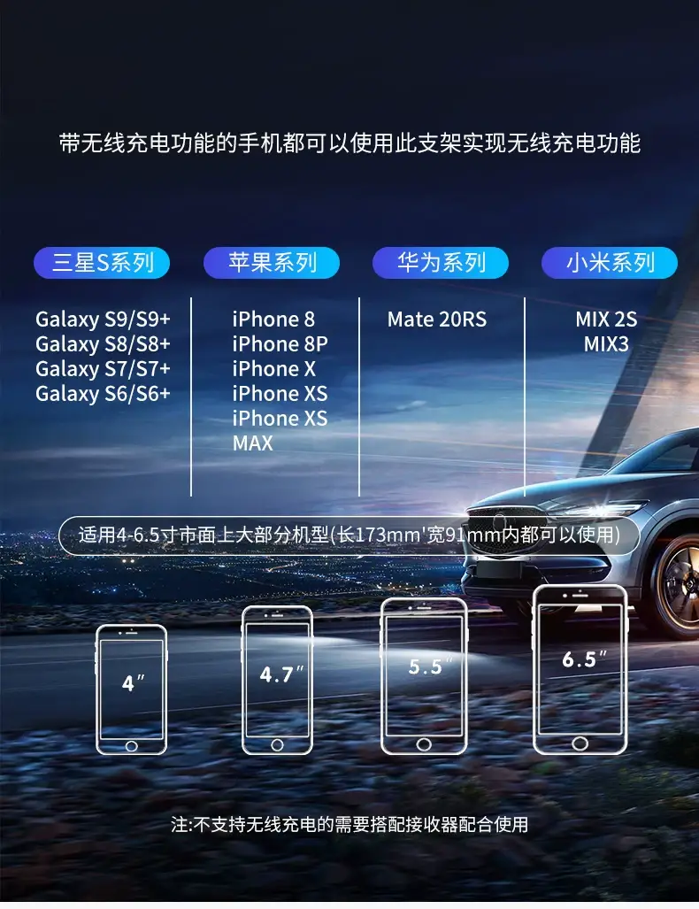 Qi 2-in-1 Wireless Charger & Phone Holder for Car — feature 2