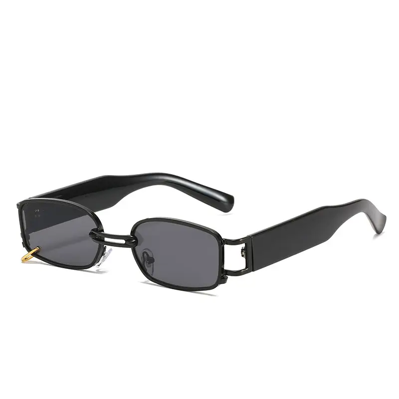 Women's Blue Lensed Korean Sunglasses White Gold Frame