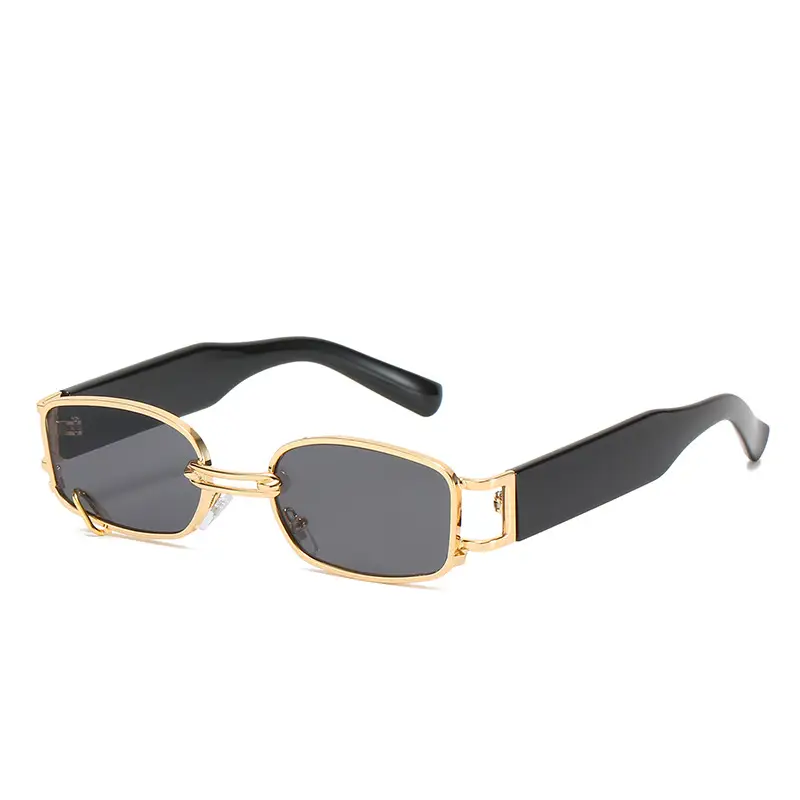 Women's Blue Lensed Korean Sunglasses White Gold Frame