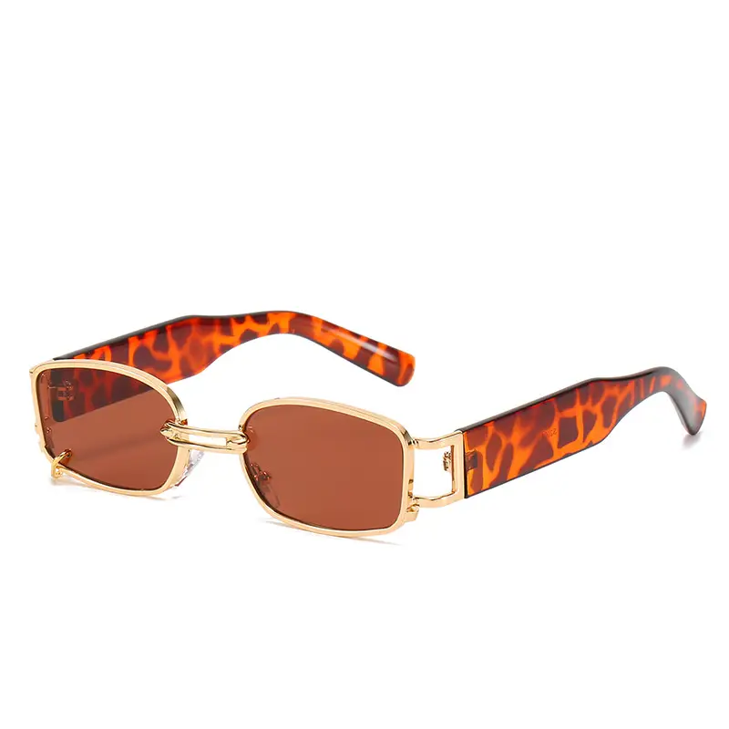 Women's Blue Lensed Korean Sunglasses White Gold Frame