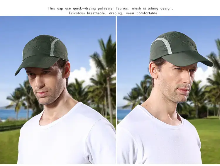 Army Green UPF50+ Men Baseball Cap — feature 16