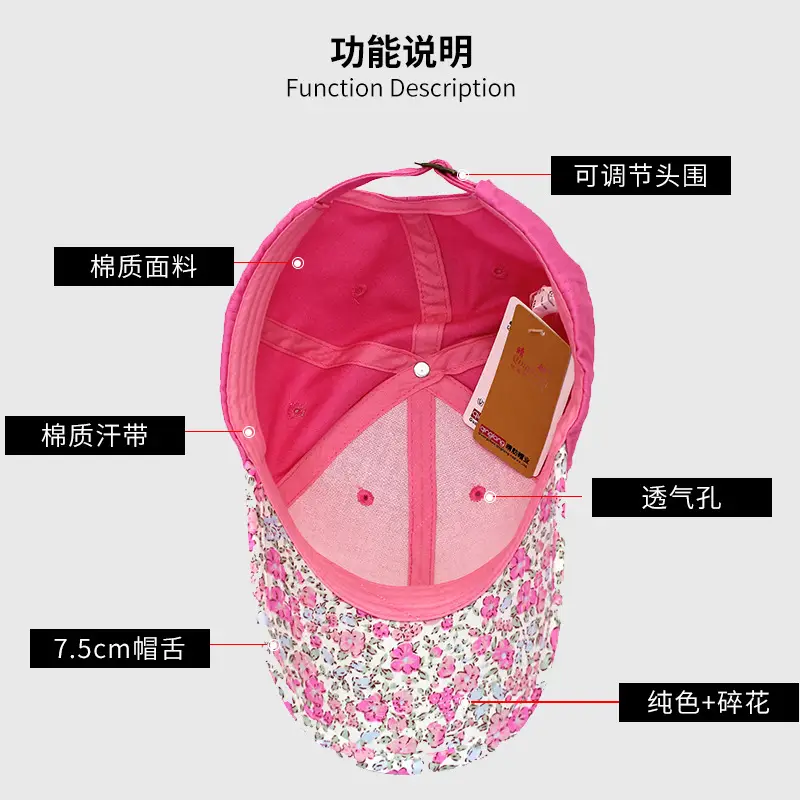 Cute Sunshade Cap for Kids with Adjustable Strap - Image 5