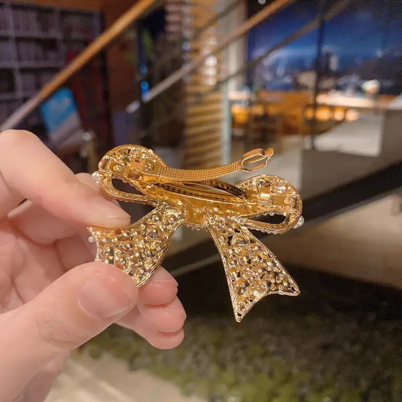 South Korea Dongdaemun Pearl Butterfly Hair Clip - Image 6