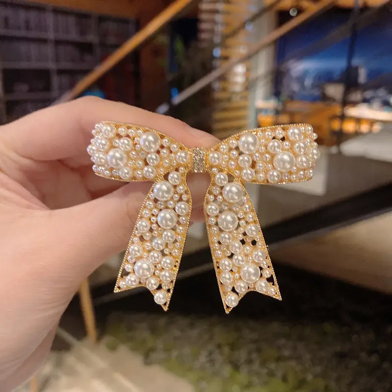 South Korea Dongdaemun Pearl Butterfly Hair Clip - Image 7