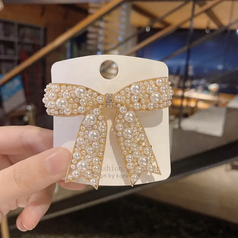 South Korea Dongdaemun Pearl Butterfly Hair Clip - Image 2