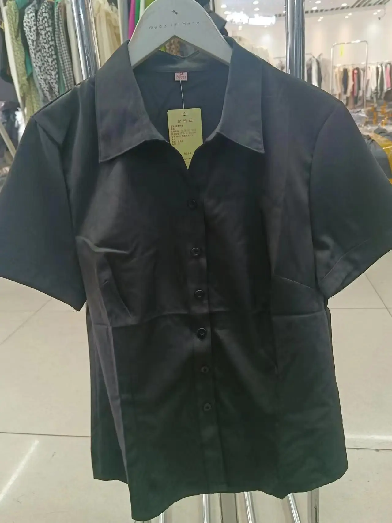 Black V-Neck Long Sleeve Women's Shirt - Image 2