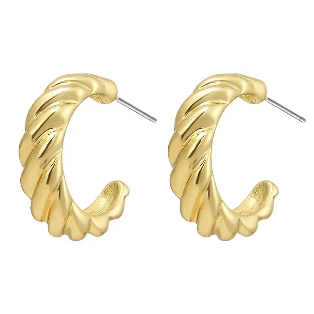 Gold Pearl Geometric Earrings for Women - Image 12
