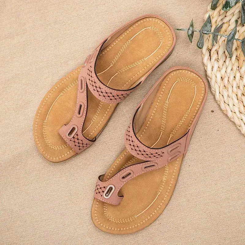Women's Teal Metal Toe Flat Sandals Summer - Image 4