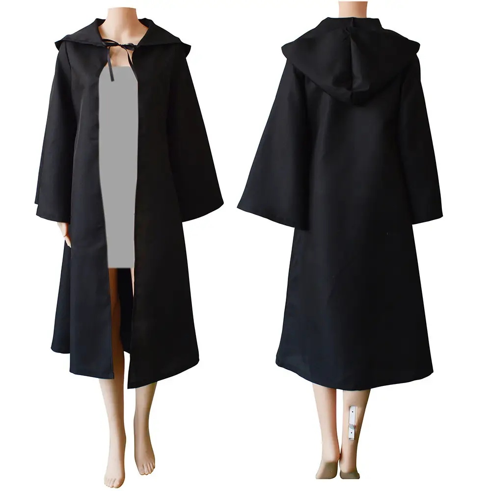 White Medieval Death Cloak Hooded Coat for Girls - Image 12