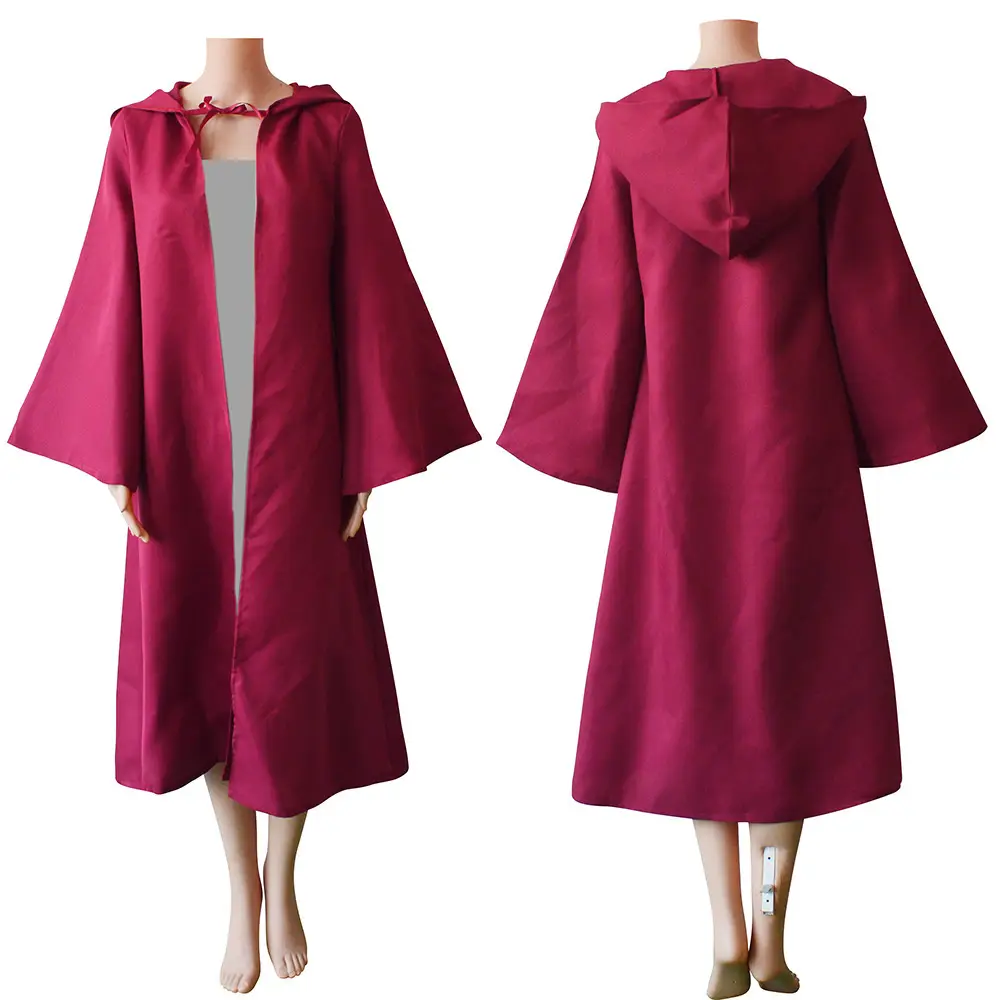 White Medieval Death Cloak Hooded Coat for Girls - Image 2