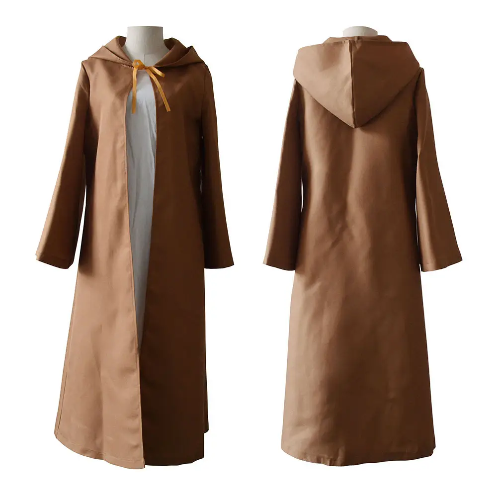 White Medieval Death Cloak Hooded Coat for Girls - Image 7